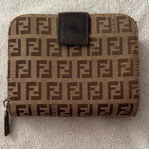 Fendi Tan and Brown Monogram Wallet